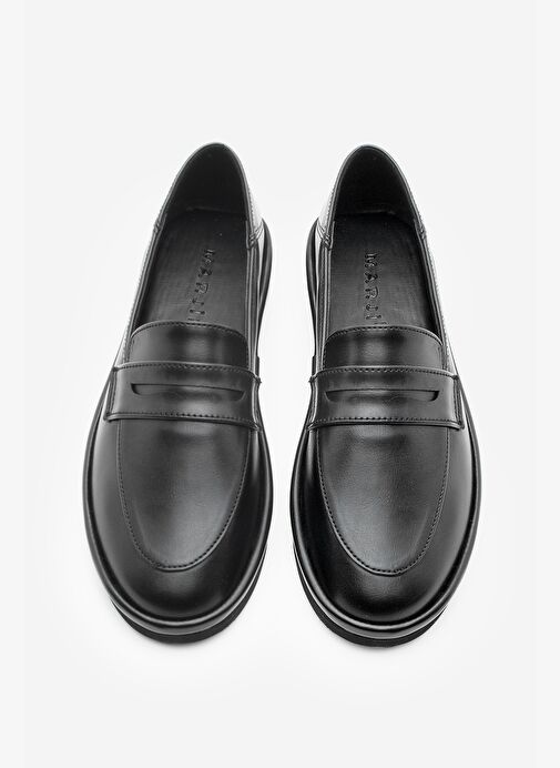 Kadın Loafer Düz Taban Makosen Günlük Ayakkabı Riston Siyah - Görsel 5