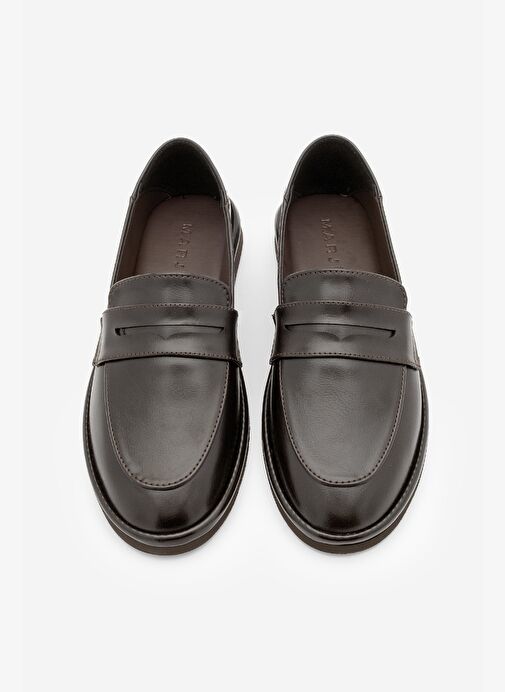 Kadın Loafer Düz Taban Makosen Günlük Ayakkabı Riston Kahve - Görsel 7
