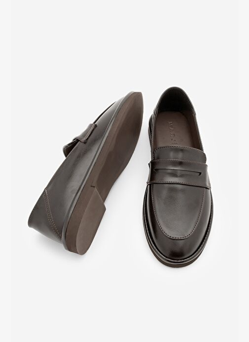Kadın Loafer Düz Taban Makosen Günlük Ayakkabı Riston Kahve - Görsel 8
