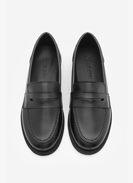 Kadın Loafer Düz Taban Makosen Günlük Ayakkabı Benif Siyah - Görsel 6