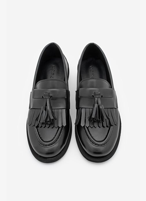 Kadın Loafer Püsküllü Günlük Ayakkabı Petlin Siyah - Görsel 6