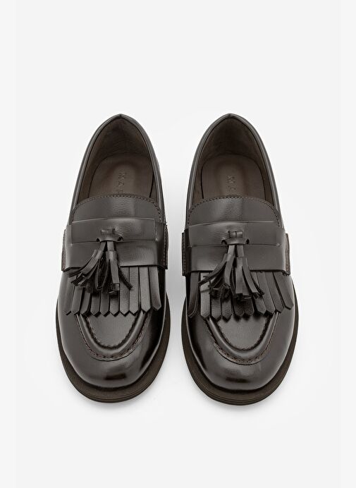 Kadın Loafer Püsküllü Günlük Ayakkabı Petlin Kahve - Görsel 8