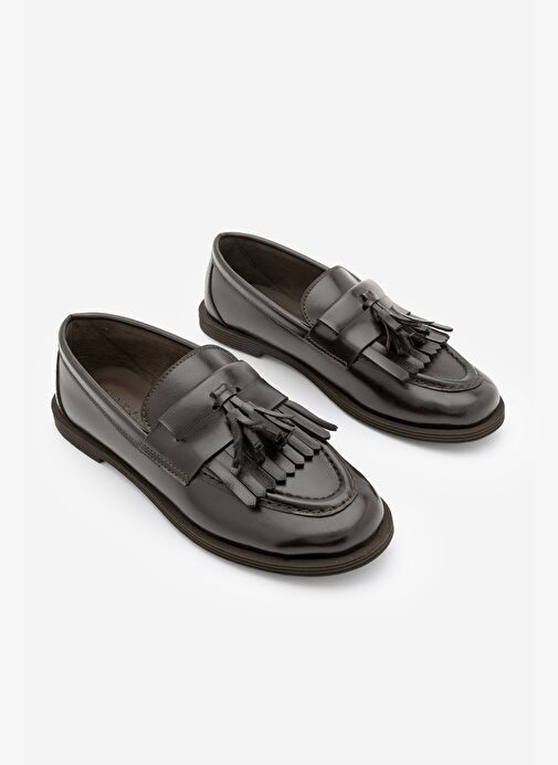 Kadın Loafer Püsküllü Günlük Ayakkabı Petlin Kahve - Görsel 6