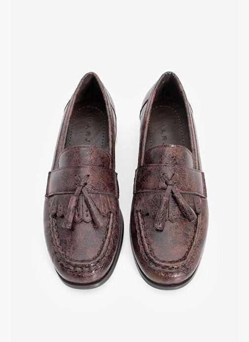 Kadın Loafer Püsküllü Günlük Ayakkabı Loriza Kahve - Görsel 8