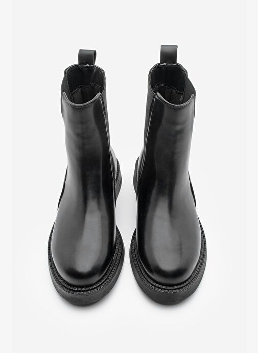 Kadın Çift Lastikli Chelsea Günlük Bot Panve Siyah - Görsel 7