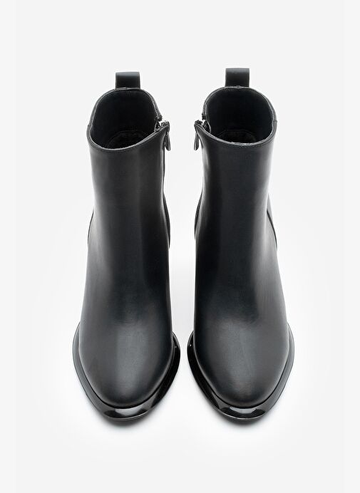 Kadın Dikiş Detaylı Kalın Topuklu Bot Kanis Siyah - Görsel 8