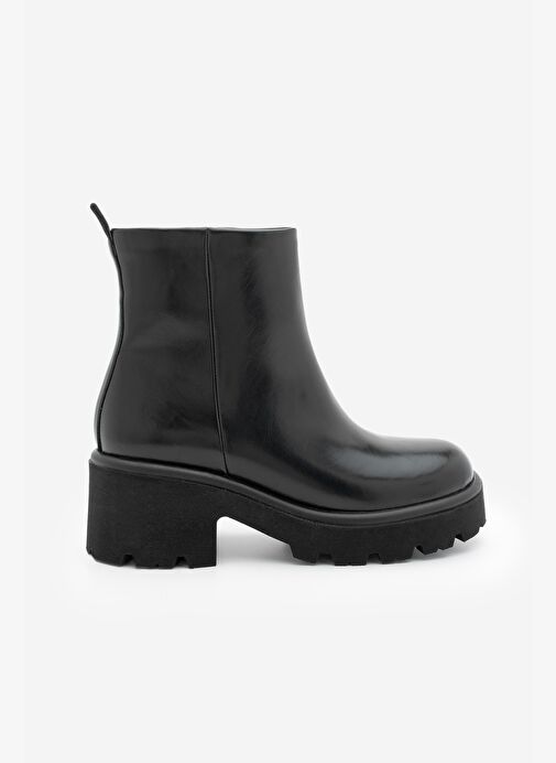 Kadın Fermuarlı Kalın Tırtıklı Taban Günlük Bot Finto Siyah - Görsel 8