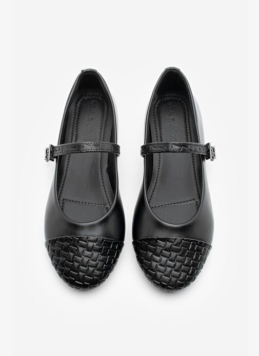 Kadın Desenli Bantlı Günlük Babet Renada Siyah - Görsel 7