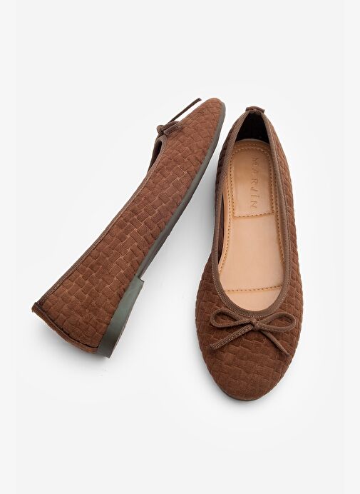 Kadın Fiyonk Detaylı Günlük Babet Monit Kahve Süet - Görsel 8