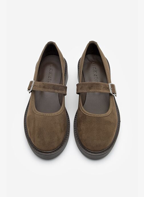 Kadın Loafer Bantlı Günlük Ayakkabı Norgi Kahve Süet - Görsel 5