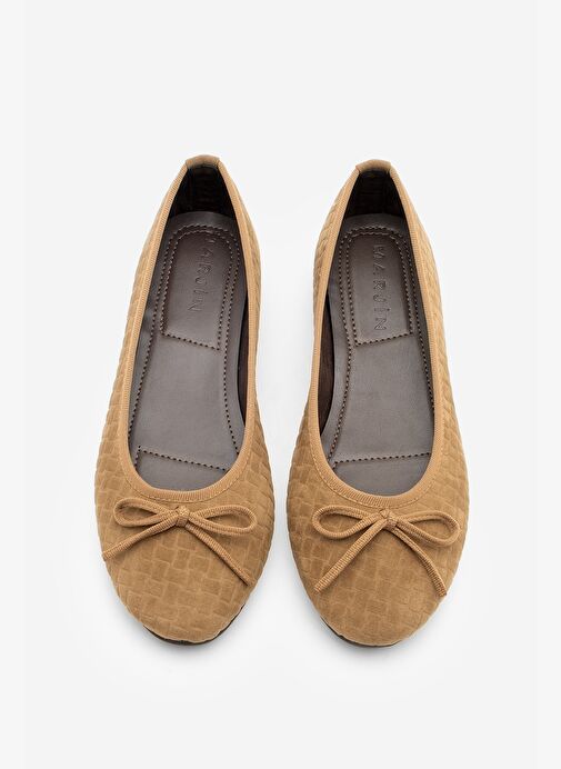 Kadın Fiyonk Detaylı Günlük Babet Monit Taba Süet - Görsel 8