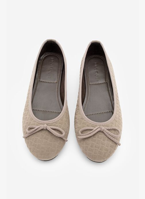 Kadın Fiyonk Detaylı Günlük Babet Monit Vizon Süet - Görsel 5