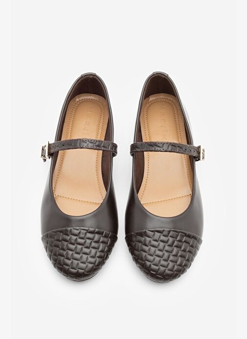 Kadın Desenli Bantlı Günlük Babet Renada Kahve - Görsel 8