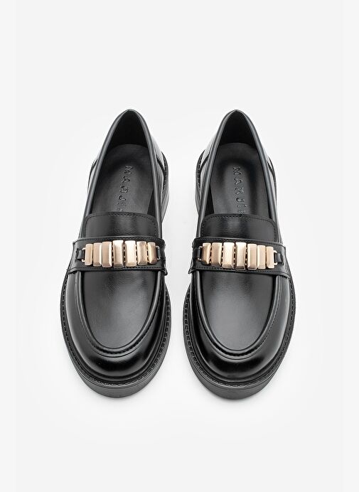 Kadın Loafer Makosen Tokalı Günlük Ayakkabı Vilyum Siyah - Görsel 8
