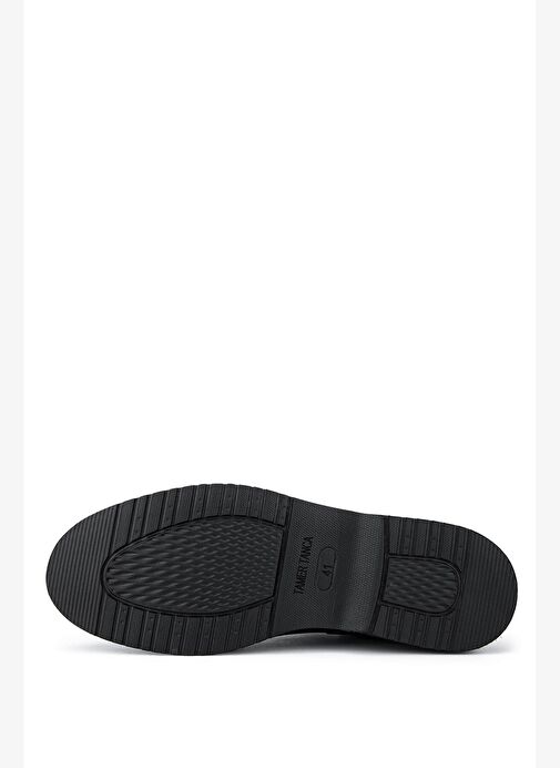 Tamer Tanca Erkek Hakiki Deri Siyah Deri Casual Ayakkabı - Görsel 5