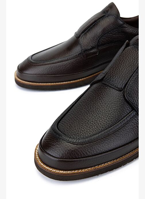 Tamer Tanca Erkek Hakiki Deri Kahverengi Casual Ayakkabı - Görsel 5