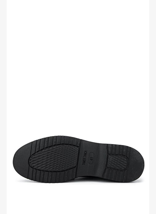 Tamer Tanca Erkek Hakiki Deri Siyah Floter Casual Ayakkabı - Görsel 4