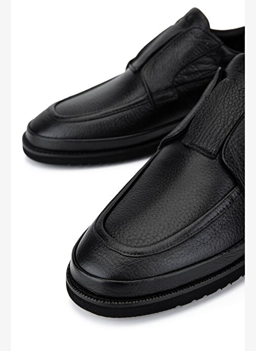 Tamer Tanca Erkek Hakiki Deri Siyah Floter Casual Ayakkabı - Görsel 5