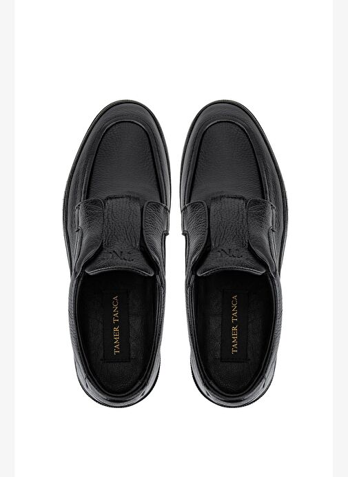 Tamer Tanca Erkek Hakiki Deri Siyah Floter Casual Ayakkabı - Görsel 6