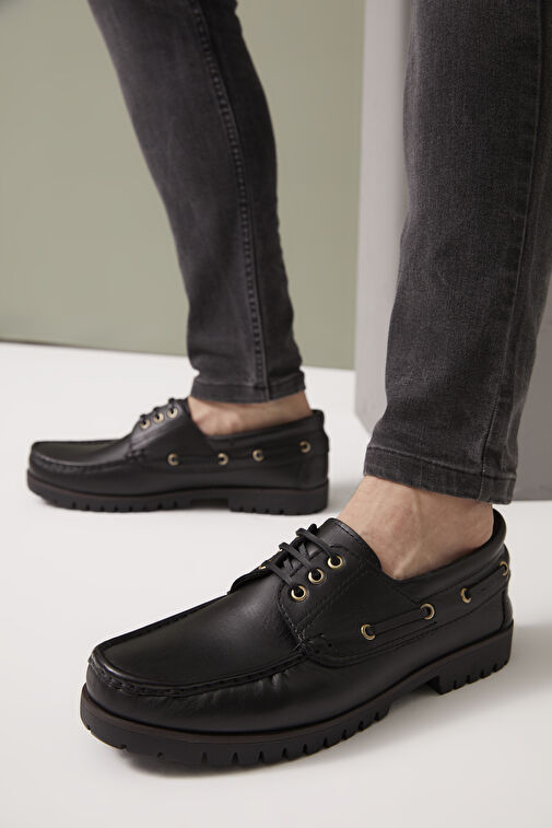 Ziya, Erkek Hakiki Deri Ayakkabı 143984ZK03 Siyah - Görsel 7