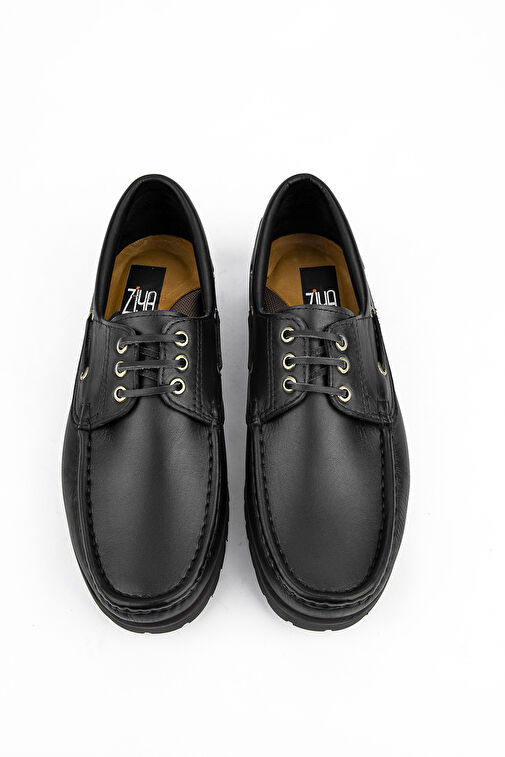 Ziya, Erkek Hakiki Deri Ayakkabı 143984ZK03 Siyah - Görsel 4