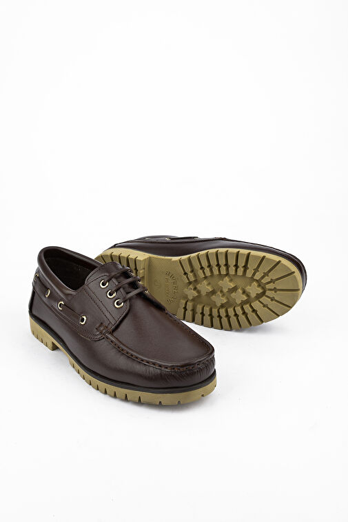 Ziya, Erkek Hakiki Deri Ayakkabı 143984ZK03 Kahve - Görsel 7