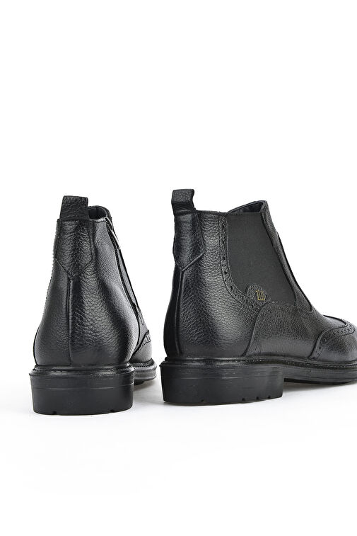 Ziya, Erkek Hakiki Deri Bot 143447Z202 Siyah - Görsel 7