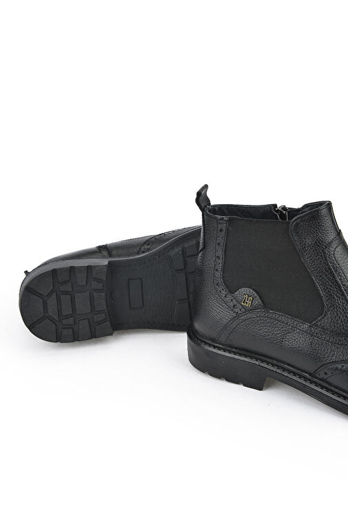 Ziya, Erkek Hakiki Deri Bot 143447Z202 Siyah - Görsel 8