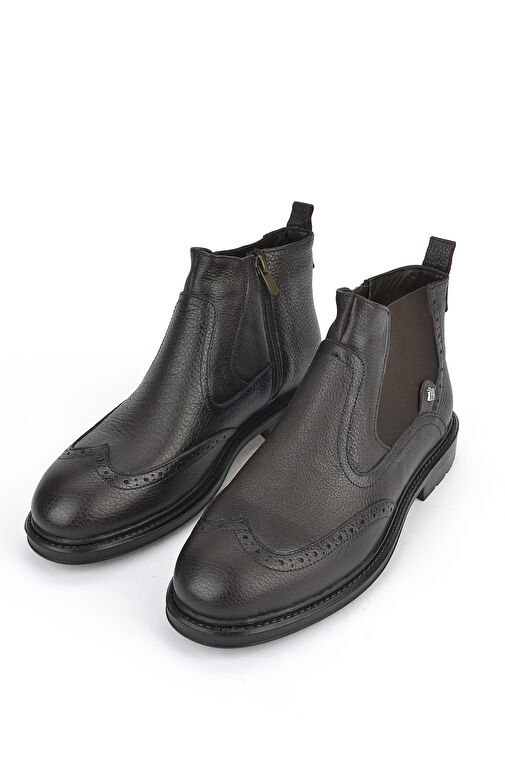 Ziya, Erkek Hakiki Deri Bot 143447Z202 Kahve - Görsel 6