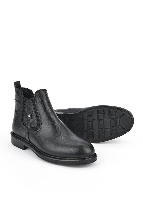 Ziya, Erkek Hakiki Deri Bot 143447Z204 Siyah - Görsel 7