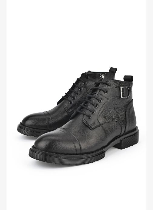 Ziya, Erkek Hakiki Deri Bot 143447Z306 Siyah - Görsel 6