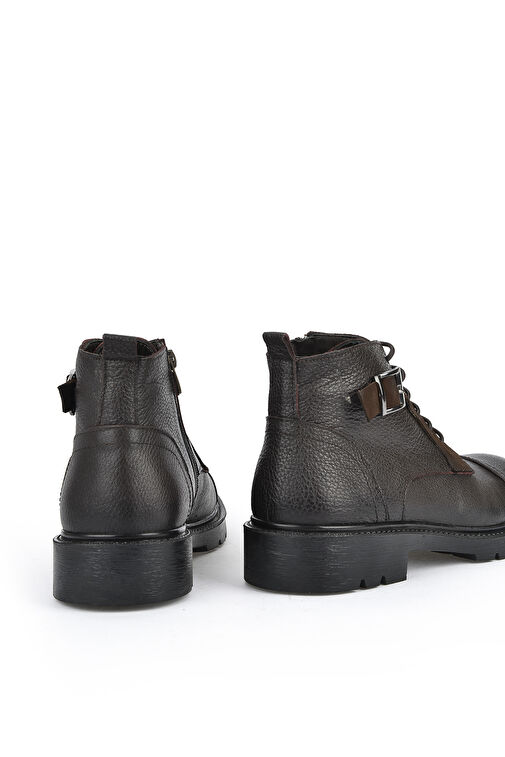 Ziya, Erkek Hakiki Deri Bot 143447Z306 Kahve - Görsel 6