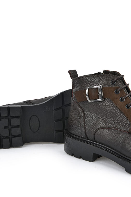 Ziya, Erkek Hakiki Deri Bot 143447Z306 Kahve - Görsel 7