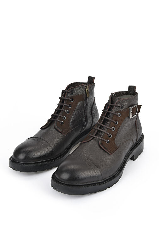 Ziya, Erkek Hakiki Deri Bot 143447Z306 Kahve - Görsel 8