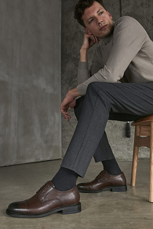 Ziya Kahverengi Erkek Deri Klasik Ayakkabı 113744 2381_300 - Görsel 3