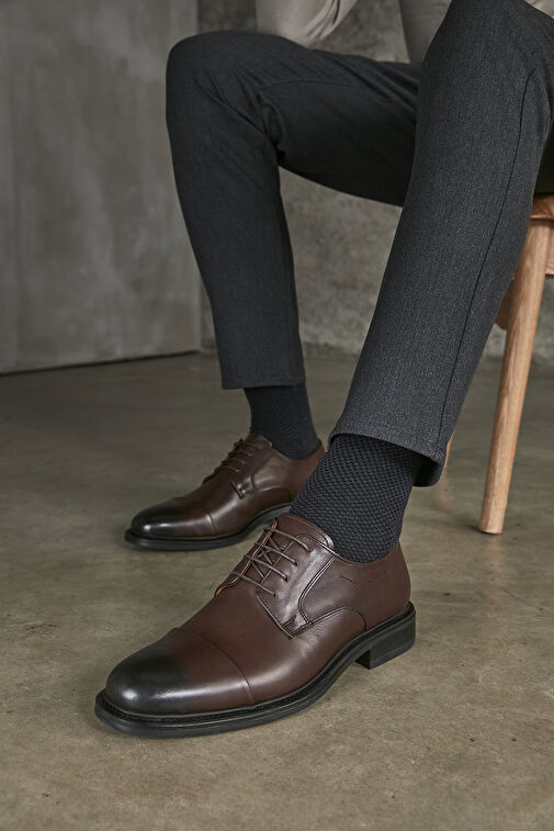 Ziya Kahverengi Erkek Deri Klasik Ayakkabı 113744 2381_300 - Görsel 4