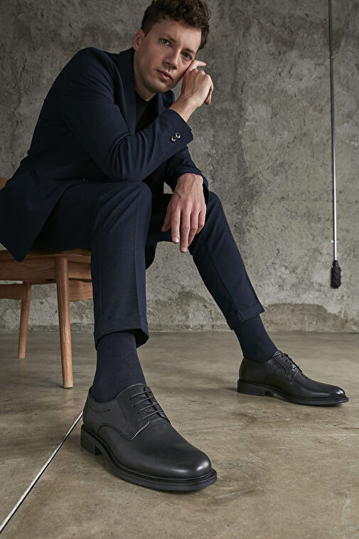 Ziya Siyah Erkek Deri Klasik Ayakkabı 113744 2380_000 - Görsel 8