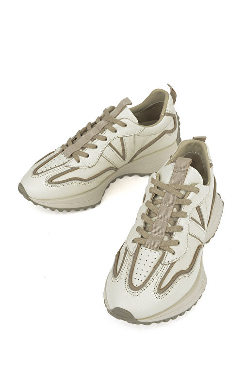 Ziya Krem-Bej Kadın Deri Sneaker 1231000 4660_004 - Görsel 5