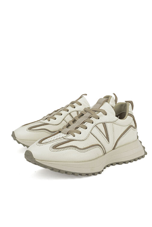 Ziya Krem-Bej Kadın Deri Sneaker 1231000 4660_004 - Görsel 4