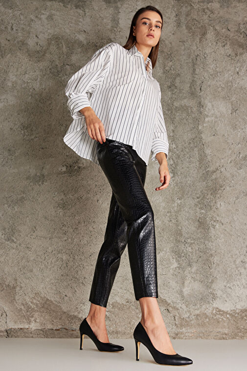 Ziya Siyah Kadın Deri Topuklu Ayakkabı 1231003 4292_000 - Görsel 3