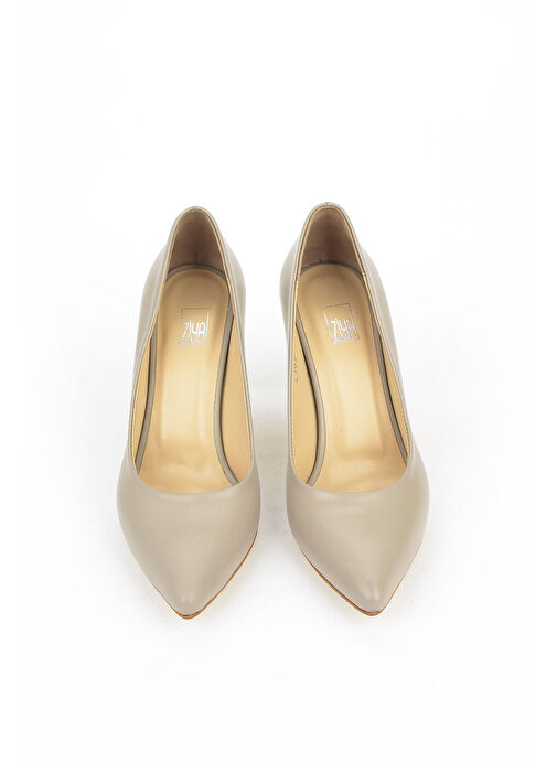 Ziya, Kadın Hakiki Deri Topuklu Ayakkabı 1511030Z4292 Taş - Görsel 5