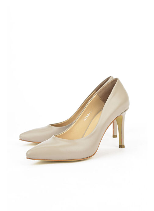 Ziya, Kadın Hakiki Deri Topuklu Ayakkabı 1511030Z4292 Taş - Görsel 6