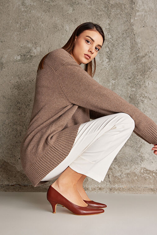 Ziya, Kadın Hakiki Deri Topuklu Ayakkabı 1431030Z324 Taba - Görsel 7