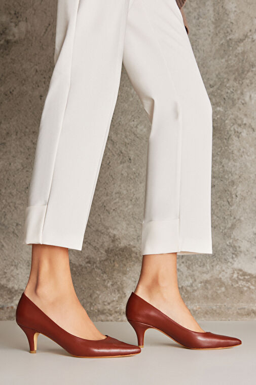 Ziya, Kadın Hakiki Deri Topuklu Ayakkabı 1431030Z324 Taba - Görsel 8