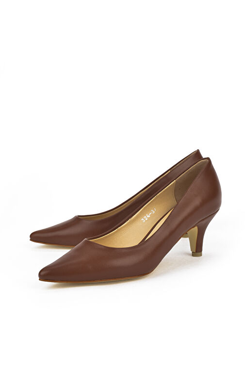 Ziya, Kadın Hakiki Deri Topuklu Ayakkabı 1431030Z324 Taba - Görsel 4