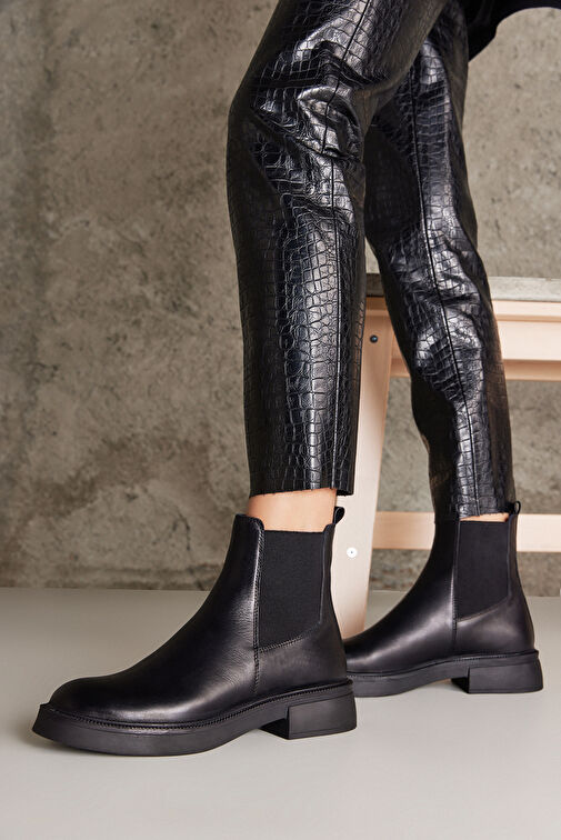 Ziya, Kadın Hakiki Deri Bot 143359Z353 Siyah - Görsel 5