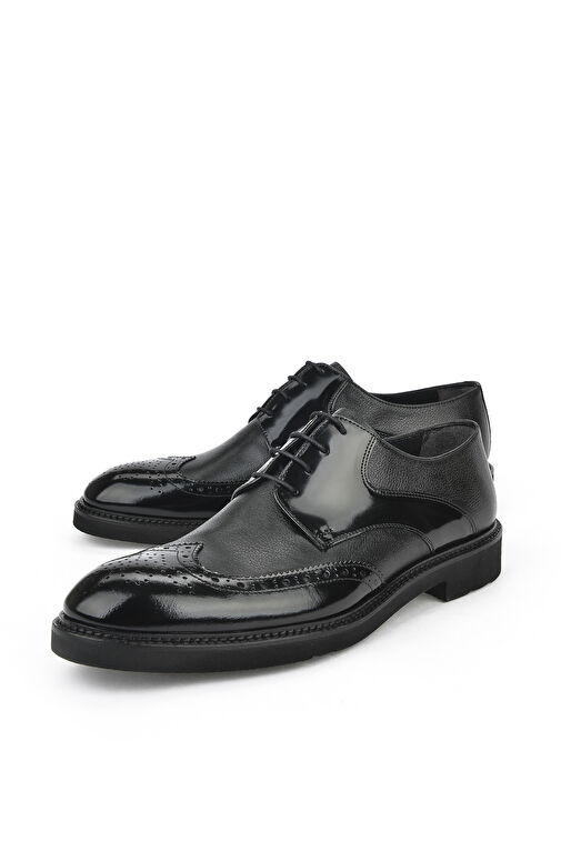 Ziya, Erkek Hakiki Deri Ayakkabı 123145 625 Siyah - Görsel 3