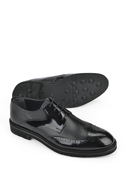 Ziya, Erkek Hakiki Deri Ayakkabı 123145 625 Siyah - Görsel 4