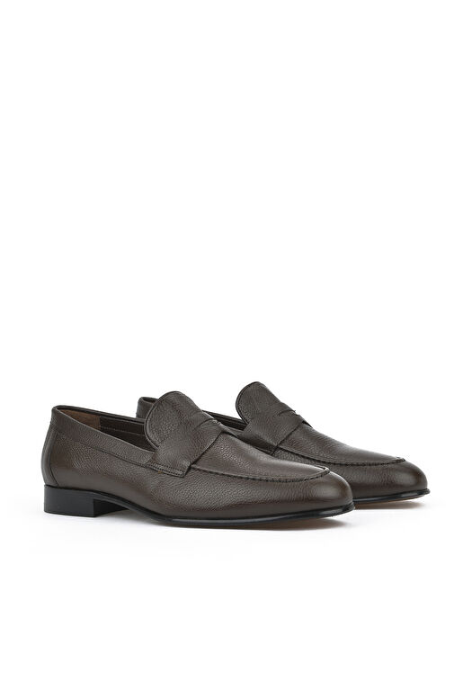 Ziya, Erkek Hakiki Deri Ayakkabı 123145 5968 Kahve - Görsel 3