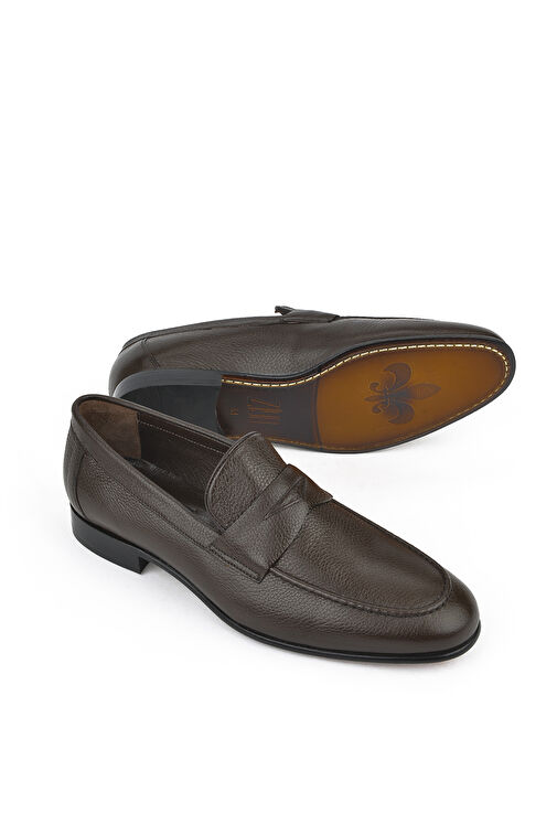 Ziya, Erkek Hakiki Deri Ayakkabı 123145 5968 Kahve - Görsel 4